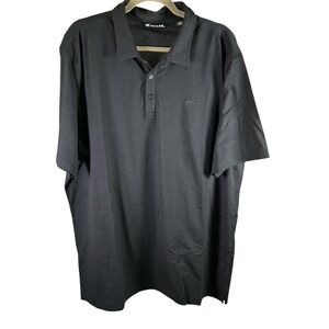 Travis Mathew Mens Black Golf Polo Shirt‎ XXL Short Sleeve Casual